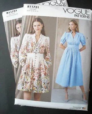 Vogue Pattern V1934/R11731 Boho Button Up Dress Size 8-16 Or 18-26   Uncut • $10.99