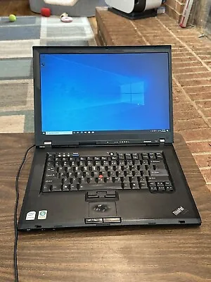 Lenovo Thinkpad T61 Retro 14  Laptop: 320GB; C2D 2.0GHz; 2gb; Windows 10 BADBATT • $59.99