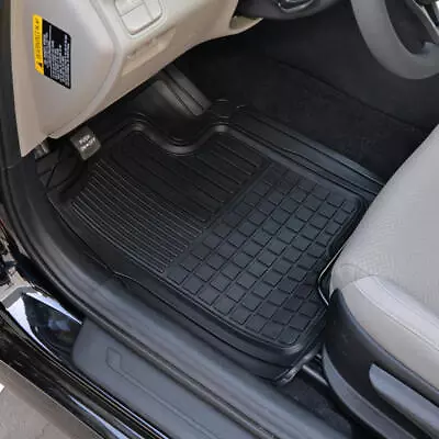 Motor Trend Heavy Duty Car Floor Mats 2PC Rubber Semi Custom Fit '22 Mitsubishi • $32.35