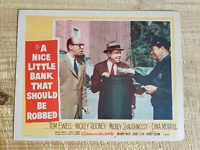 NICE LITTLE BANK THAT SHOULD BE ROBBED-11  X 14  LOBBY CARD-'58-MICKEY ROONEY*20 • $12.95
