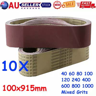 100mm X 914mm 915mm Aluminum Oxide Sanding Linishing Grinding Belt Belts 10pcs • $24.95