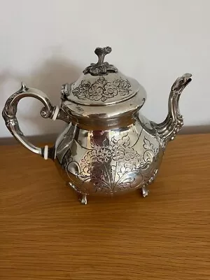 Brittania Metal Teapot John Turton Hand Chased Mint Condition Collectors Piece • £35