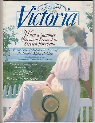 Vintage VICTORIA Magazine JUL 1992 Crafts Home & Garden Antiques Fashion • $11.95