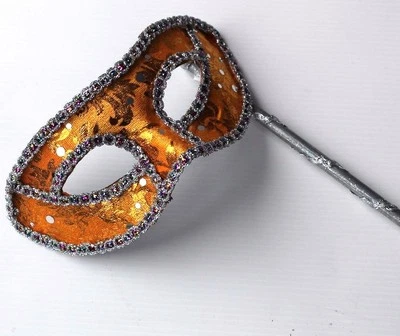 £9.95 • Buy Gold & Silver Hand Held Stick Venetian Masquerade Party Carnival Ball Eye Mask 