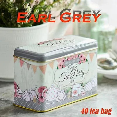 English Party Classic & Vintage Tea Tin With 40 Earl Grey Teabags X 2 • £12.99