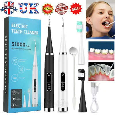 £11.95 • Buy Powerful Ultrasonic Plaque Remover For Teeth With 5 Modes - Dental Tooth Cleaner