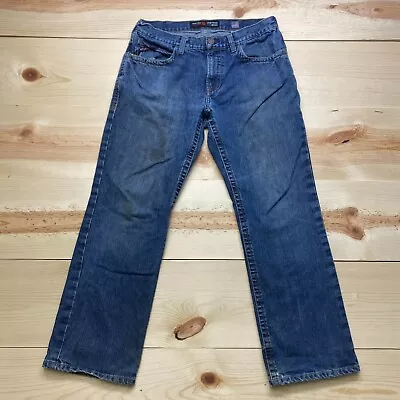 Ariat Jeans Mens 35x32 Blue Denim Pants FR Fire Resistant Work Wear Dip Ring • $24.99