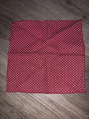Pocket Square Hanky Men's Handkerchief Polka Dot Red White • $9.99