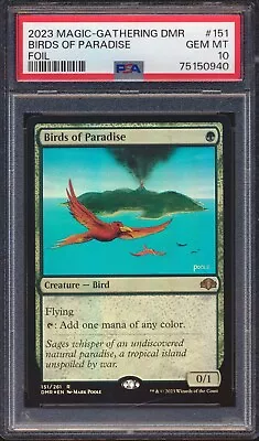 2023 Magic The Gathering Mtg Birds Of Paradise Foil #151 Psa 10! • $49.99