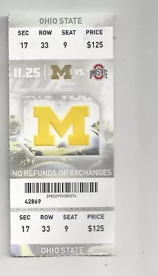 2017 Michigan Ohio State Original College Football Ticket Stub V/g • $10.99