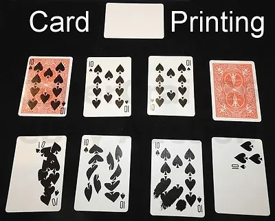 £3.45 • Buy Blank Card Printing Red Back Gimmick Gaff Instant 10 Of Spades Print Magic Trick