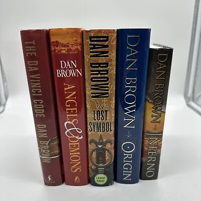 Lot Of 5 Dan Brown Books Complete Set Series Of Robert Langdon Da Vinci Code HC • $19.99