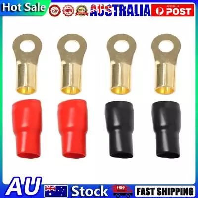 4pcs Power Ground Wire Ring Terminals Car Auto Audio 0GA Gauge Connectors • $9.50