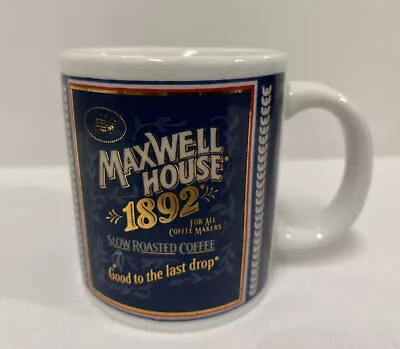 MAXWELL HOUSE 1892 'Good To The Last Drop' Tin Box Co. Ceramic Coffee Mug Cup • $5.99