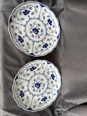 2 CHRISTINEHOLM Echt Cobalt Blue White Porcelain Plate Made In Germany 7 5/8  • $80