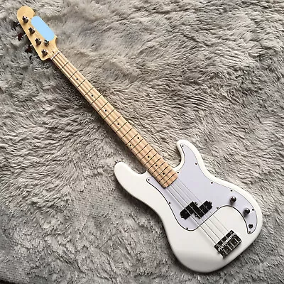 4 String White Solid Body Precision Bass Guitar Chrome Parts Maple Fretboard • $294.16