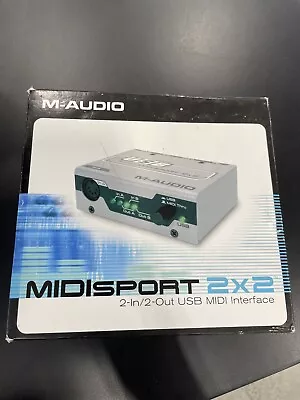 M-AUDIO MIDISPORT 2x2 USB BUS-POWERED 2-IN/2-OUT 32 MIDI CHANNEL INTERFACE • $48