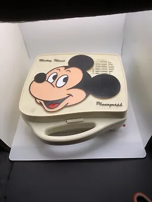 Mickey Mouse Phonograph Battery  Record Player Vintage 1980's • $15