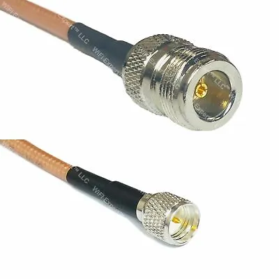 USA-CA RG142 N FEMALE To MINI UHF MALE Coaxial RF Pigtail Cable • $18.97