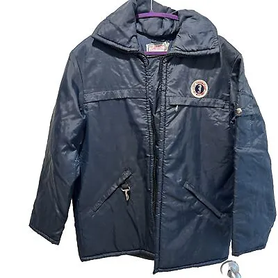 Mustang Vintage Type 3 Thermofloat Navy Blue Coat Jacket With Hood Adult Medium • $142.77