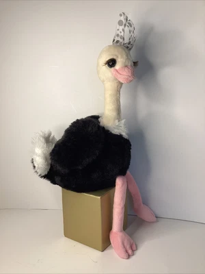 $13 • Buy Petting Zoo Ostrich Plush Long Eyelashes 16  Shelf Sitter Stuffed Animal Bird