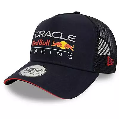 Men's New Era Navy Red Bull F1 Racing Essential Trucker Snapback Hat • $35.99