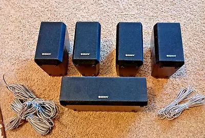 Sony SS-MSP2 (4) & 1 SS-CNP2 Speakers Surround Sound Set Of 5 Black Set Of 4 • $28