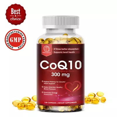 CoQ 10 Coenzyme Q10 Vegan 300mg 120 Capsules Cardiovascular Heart Health • $21.99