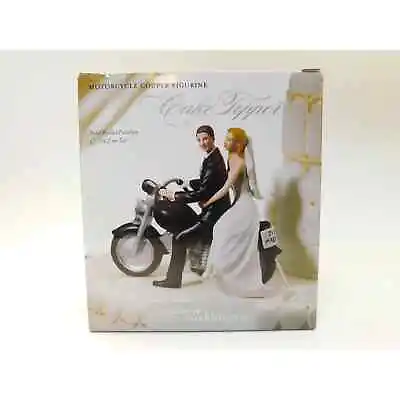 NIB Motorcycle Wedding Cake Topper Porcelain Weddingstar Contemporary Vintage • $31.99