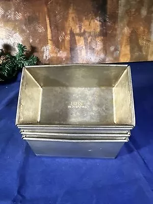 4x Vintage  Ekco Professional Metal 3  1/4” Strapped Loaf Pans • $61.68