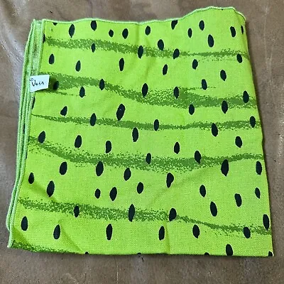 Vintage VERA NEUMANN Watermelon Seed Napkin Tea Towel Green Cotton- HARD TO FIND • $12.50