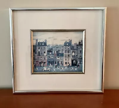 Michel Delacroix: La Course Lithograph Paris France Framed Print Matted • $20