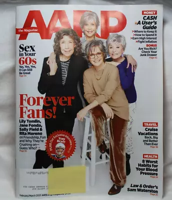 AARP Magazine February March 2023 Lily Tomlin Jane Fonda Sally Field Rita Moreno • $4