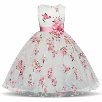 Girls Dress Kids Birthday Party Formal Princess Dress Size 3 4 5 6 7 8 9 Years • $35.99