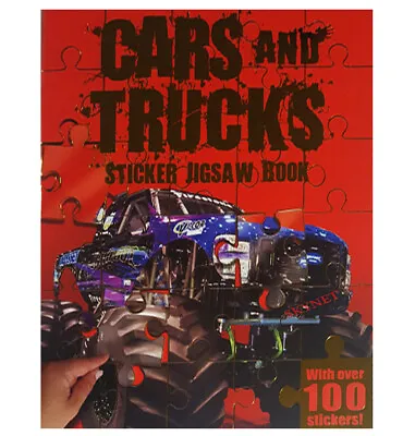 £4.49 • Buy Kids Boys FAST CARS & TRUCKS Sticker Jigsaw Activity Book - 100 Stickers - 3yrs+