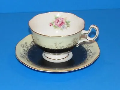 Vintage Occupied Japan Tea Cup And Saucer Set Roses Flower Hand Painted CASTLE • £17.52