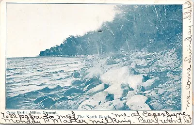 C.1906 Milton VT Camp Martin The North Beach Scenic UDB Vermont Postcard A431 • $7.11