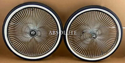 Vintage Lowrider 20  Dayton 144 Spoke Front&coaster Rims W/blue Line Brick Tires • $239.69