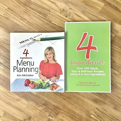 4 Four Ingredients Cookbook & Menu Planning Planner Kim McCosker Paperback Books • $16.50