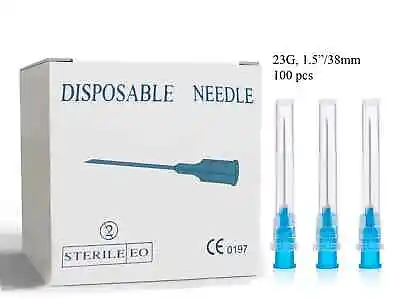 Sterile Syringe 23G Lab Labs Supplies Utensil 38mm Box Of 100 • $15.99