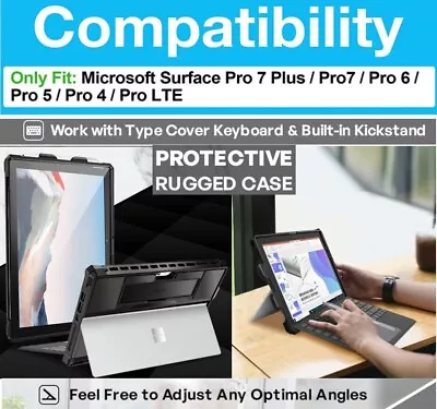 CASE For Microsoft Surface Pro 7 Plus Pro 7/6/5/4 Compatible Type Cover Keyboard • $59.48