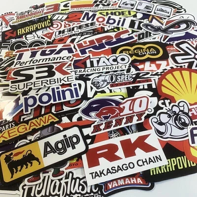 100Pcs Mixed Sticker Pack Motocross Motorcycle Car ATV Racing Bike Helmet Decals • £6.98