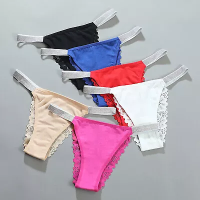 Womens Boy Shorts Underwear Cotton High Waist Women's Hollow Lace Low Waist • $23.69