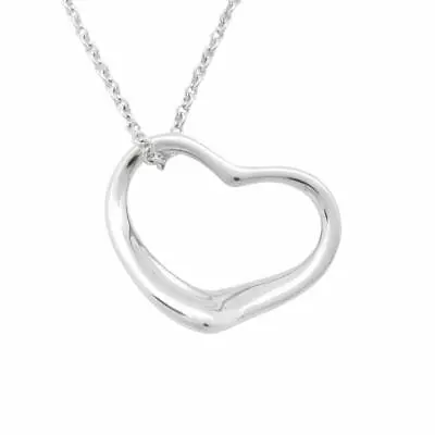 Tiffany & Co. Elsa Peretti Open Heart Necklace 22mm - Vintage Sterling Silver • $364.58