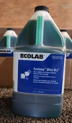 Ecolab EcoTemp Ultra Dry Rinse Additive Commercial Warewashing 1 Gallon 6113722 • $19