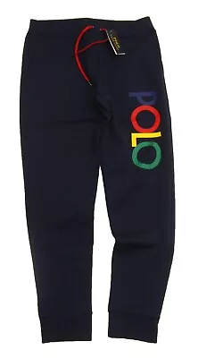 Polo Ralph Lauren Men's Navy Colorblock Double Knit Logo Jogger Pants • $125