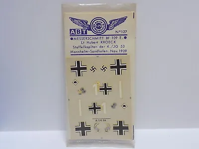 ABT 1/72 Model Decal Set #127 WWII German Messerschmidt Bf-109E • $7.97