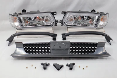 $268 • Buy Clear Headlight Corner Honeycomb Grill+FILLER Kit For 1991~1992~93~94 B13 Sentra