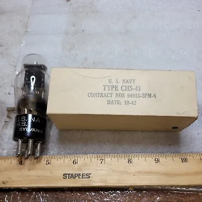 $15 • Buy SYLVANIA Type 41 Vacuum Tubes (1) CLEAR GLASS VT-48 NEW OLD STOCK