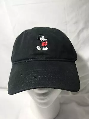 NWT -Mickey Mouse Hat Adult Adjustable Black Embroidered Logo Cotton 2019 Disney • $15